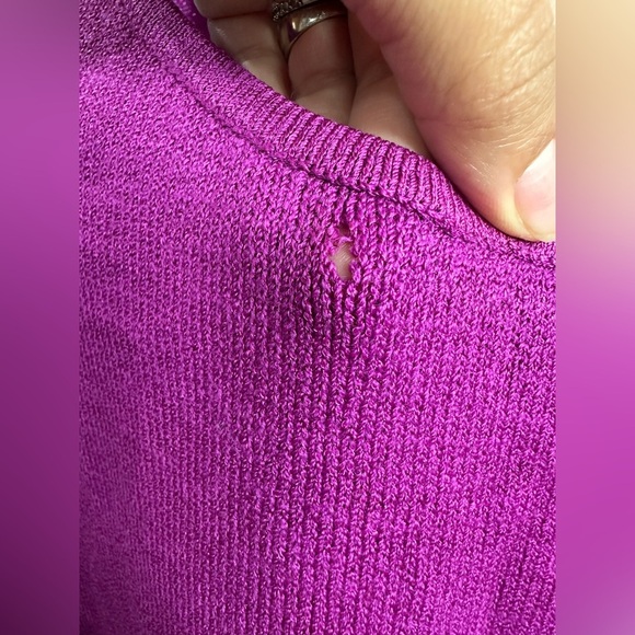 St John Magenta pink santana knit tank top size L - Picture 3 of 9